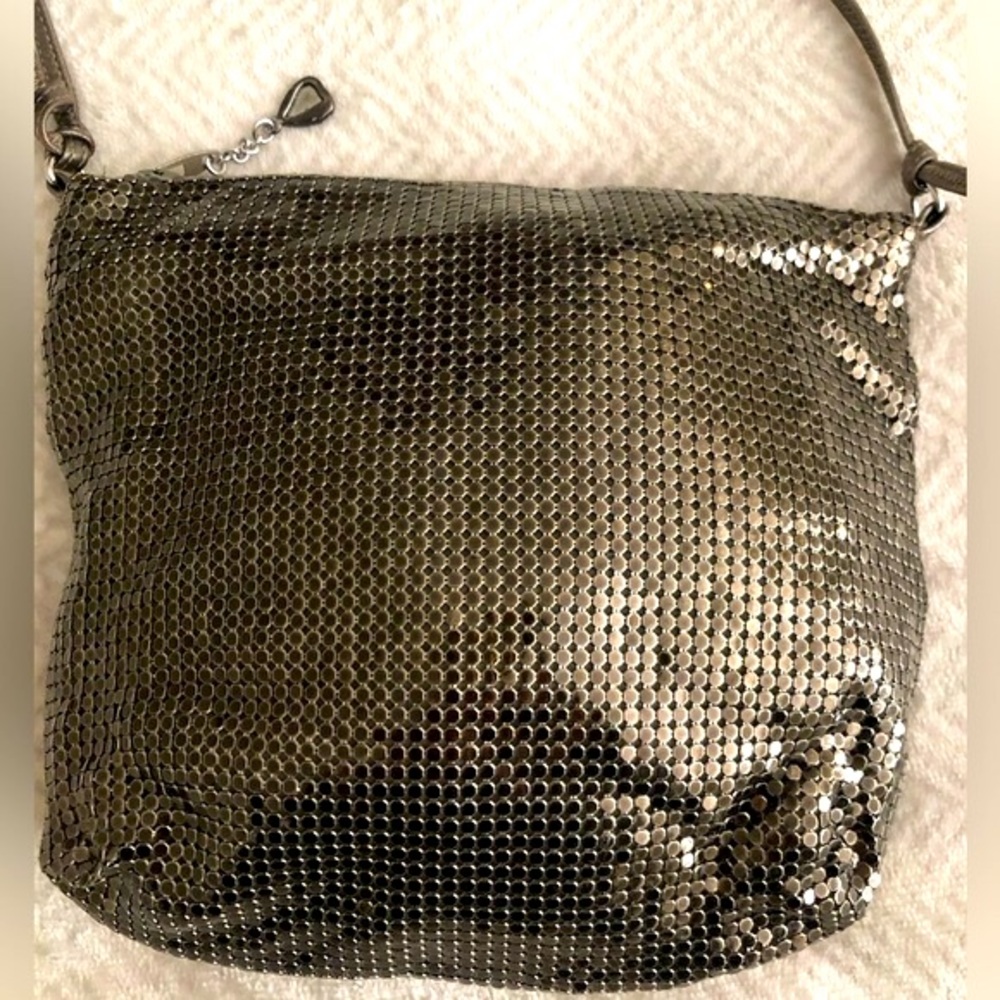 FINAL PRICE!!!Gold colour crystal mesh look mini bag, shoulder strap